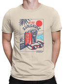 Officially Licensed Coca-Cola Ice Cold Sunshine Coke Poolside Graphic Men's T-shirt