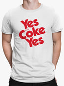 Officially Licensed Coca-Cola Yes Coke Yes Retro Logo   Men's T-shirt