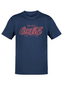 Officially Licensed Coca-Cola Classic Trademark Script Graphic Men's T-shirt