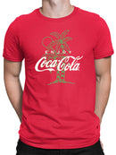 Officially Licensed Coca-Cola Enjoy Tropical Palm Tree Graphic Tee Men's T-shirt