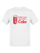 Officially Licensed Coca-Cola Buy the World a Coke Graphic Men's T-shirt