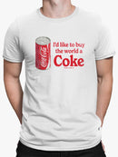 Officially Licensed Coca-Cola Buy the World a Coke Graphic Men's T-shirt