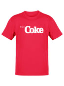Officially Licensed Coca-Cola Enjoy Coke Minimalist Classic Logo Graphic Men's T-shirt