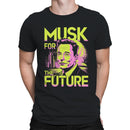 Musk for the Future Neon Sci-Fi Tech Poster Men's T-shirt