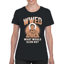 WWED What Would Elon Do? Meme Parody Design Women's T-shirt