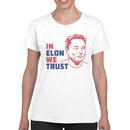 In Elon We Trust Minimalist Line Art  Women's T-shirt