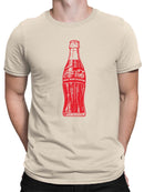 Officially Licensed Coca-Cola Retro Contour Bottle Design Men's T-shirt
