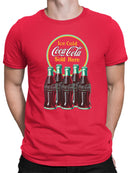 Officially Licensed Coca-Cola Retro Ice Cold Bottles Sign Logo Men's T-shirt