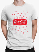 Officially Licensed Coca-Cola Snowflake Retro Design Men's T-shirt