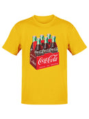 Officially Licensed Coca-Cola Six-Pack Bottle Retro Design Men's T-shirt