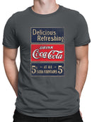 Officially Licensed Coca-Cola 5¢ Soda Fountain Sign Men's T-shirt