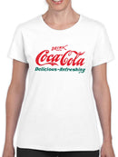 Officially Licensed Coca-Cola Delicious Refreshing Design Women's T-shirt