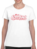 Officially Licensed Coca-Cola Classic Logo Design Women's T-shirt