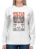 Officially Licensed Zoltar Gypsy Fortune Teller Graphic  Women's Sweatshirt