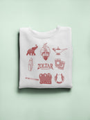 Officially Licensed Zoltar Fortune Teller Symbols Graphic  Women's Sweatshirt