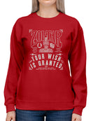 Officially Licensed Zoltar Your Wish Is Granted -  Women's Sweatshirt