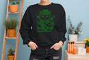 Lucky Maneki-Neko Cat in Leprechaun Hat St. Patricks Day Women's Sweatshirt