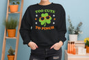 Too Cute to Pinch Fun St. Patricks Day Shamrock Design Women's Sweatshirt