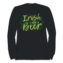 Irish I Had a Beer Funny St. Patricks Day Drinking Design Women's Sweatshirt