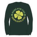 Here for the Shenanigans Fun St. Patricks Day Shamrock Women's Sweatshirt
