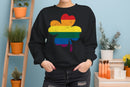 Rainbow Shamrock LGBTQ+ Pride and St. Patricks Day Blend Women's Sweatshirt