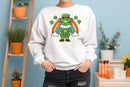 Lucky Frog Leprechaun with Rainbow St. Patricks Day Cute Women's Sweatshirt