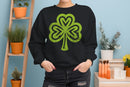 Heart-Shaped Shamrock St. Patricks Day Symbol of Luck Women's Sweatshirt