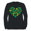 Shamrock Heart Lucky Clover St. Patricks Day Design Women's Sweatshirt