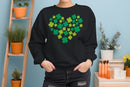 Shamrock Heart Lucky Clover St. Patricks Day Design Women's Sweatshirt