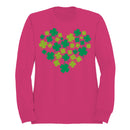 Shamrock Heart Lucky Clover St. Patricks Day Design Women's Sweatshirt