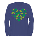 Shamrock Heart Lucky Clover St. Patricks Day Design Women's Sweatshirt