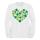 Shamrock Heart Lucky Clover St. Patricks Day Design Women's Sweatshirt