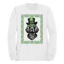 St. Patricks Day Dog with Shamrock Glasses and Green Hat Women's Sweatshirt