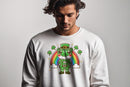 Lucky Frog Leprechaun with Rainbow St. Patricks Day Cute  Men's Sweatshirt