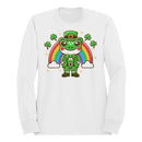 Lucky Frog Leprechaun with Rainbow St. Patricks Day Cute  Men's Sweatshirt
