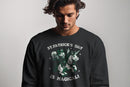 St. Patricks Day is Magical Leprechaun Riding a Unicorn Men's Sweatshirt