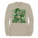 Drinks Well with Others Funny St. Patricks Day Leprechaun Men's Sweatshirt