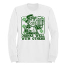 Drinks Well with Others Funny St. Patricks Day Leprechaun Men's Sweatshirt