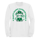 Happy Saint Catricks Day Cute Leprechaun Cat Design Men's Sweatshirt
