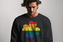 Rainbow Shamrock LGBTQ+ Pride and St. Patricks Day Blend Men's Sweatshirt