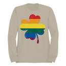 Rainbow Shamrock LGBTQ+ Pride and St. Patricks Day Blend Men's Sweatshirt
