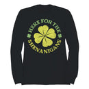 Here for the Shenanigans Fun St. Patricks Day Shamrock Men's Sweatshirt