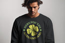 Here for the Shenanigans Fun St. Patricks Day Shamrock Men's Sweatshirt