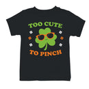 Too Cute to Pinch Fun St. Patricks Day Shamrock Design Youth's T-shirt
