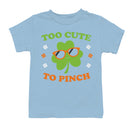 Too Cute to Pinch Fun St. Patricks Day Shamrock Design Youth's T-shirt