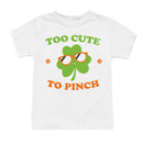 Too Cute to Pinch Fun St. Patricks Day Shamrock Design Youth's T-shirt