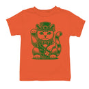 Lucky Maneki-Neko Cat in Leprechaun Hat St. Patricks Day Youth's T-shirt
