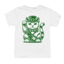 Lucky Maneki-Neko Cat in Leprechaun Hat St. Patricks Day Youth's T-shirt