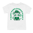Happy Saint Catricks Day Cute Leprechaun Cat Design Youth's T-shirt