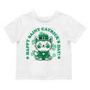 Happy Saint Catricks Day Cute Leprechaun Cat Design Toodler's T-shirt
